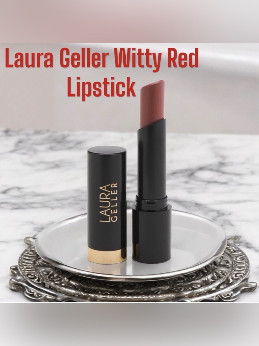 Laura Geller Smart Pout Transfer Proof Moisturizing Matte Lipstick 💄 Color Witty